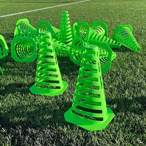 QUICKPLAY Slotted Collapsible Training Cones (set of 10)