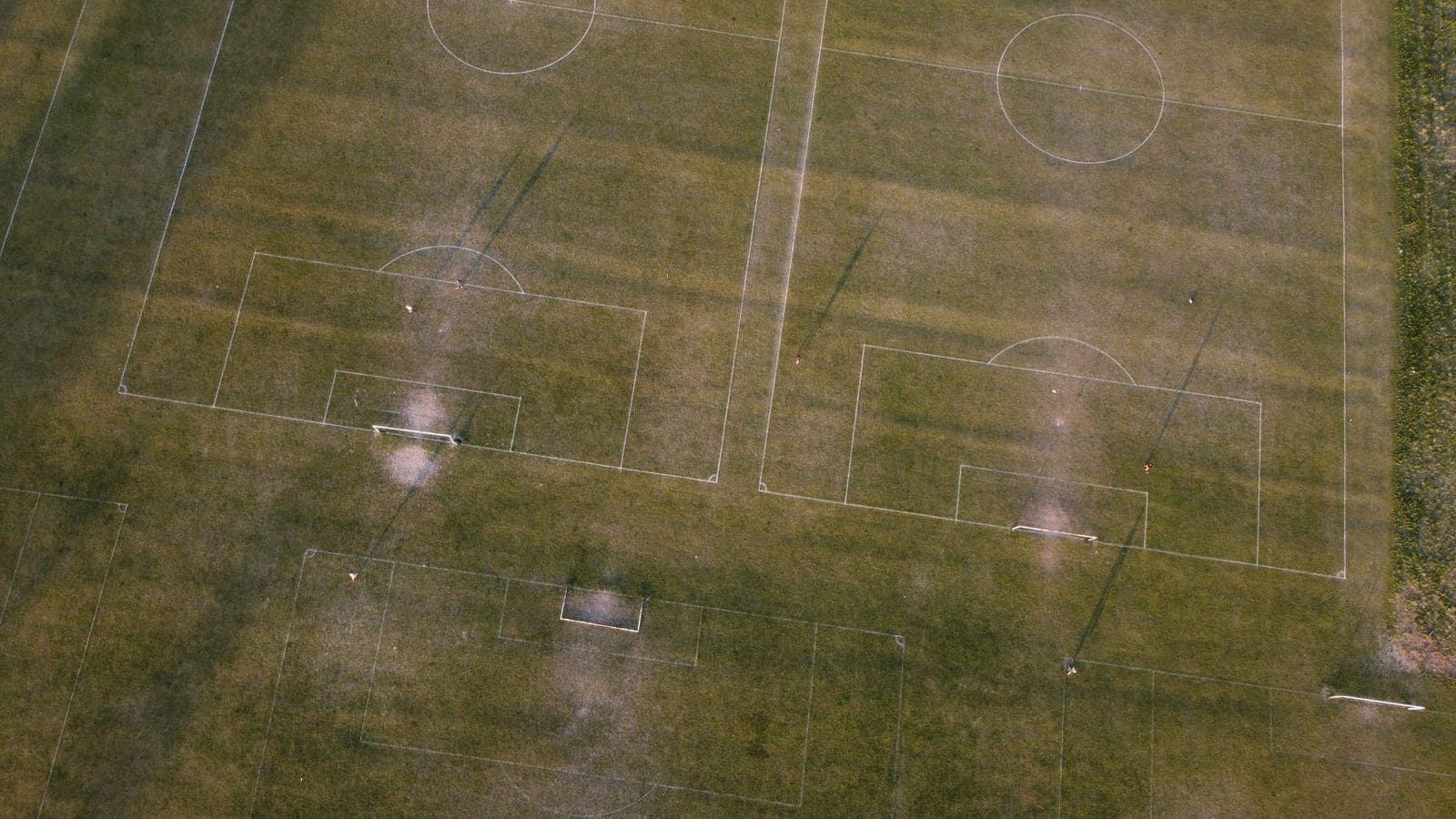 Soccer goal posts on a field